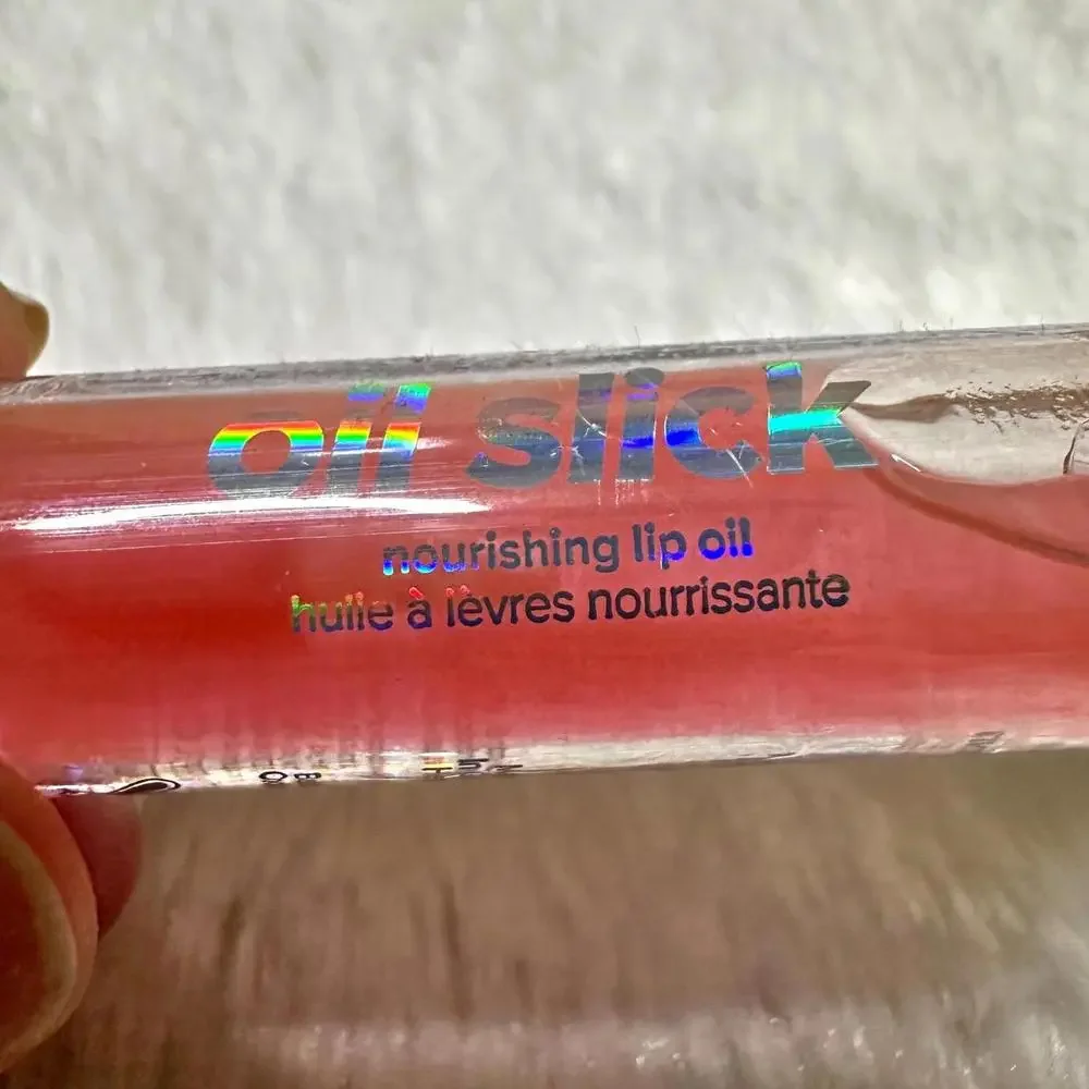 NEW Lottie London Oil Slick Nourishing Lip Oil Peachy Cheeks Full Size 3.8ml